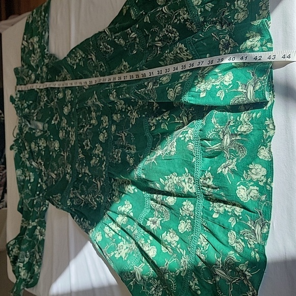 Alice + Olivia Size SP Layla Green Floral Tiered Ruffle Dress, Gently Used Cond. - Picture 12 of 16